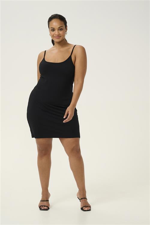 Se Kaffe Curve Kcjena Strap Dress Kvinde Black Deep Korte Kjoler Str S - hos Magasin ved Magasin