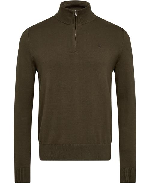 Se Morris Stockholm Brian Half Zip Mand Olive Turtlenecks Str XXL - hos Magasin ved Magasin