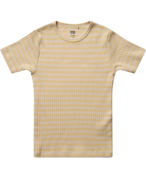 Magasin du Nord Collection Magasin Mille 8 G Str 4 Sunlight / Antique White Stripe Kortærmede Tshirts Bomuld