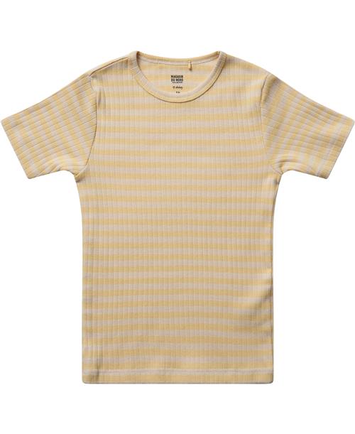 Magasin du Nord Collection Magasin Mille 8 G Str 8 Sunlight / Antique White Stripe Kortærmede Tshirts Bomuld