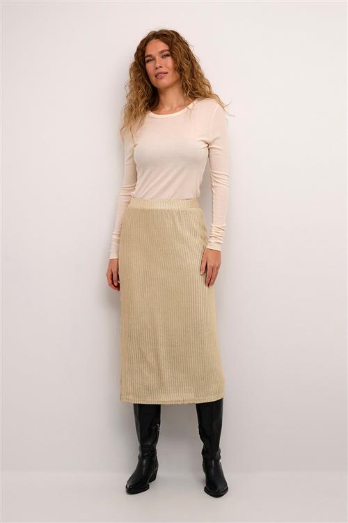 Culture Cuanja Skirt Kvinde Gold Midi Nederdele Str S - hos Magasin