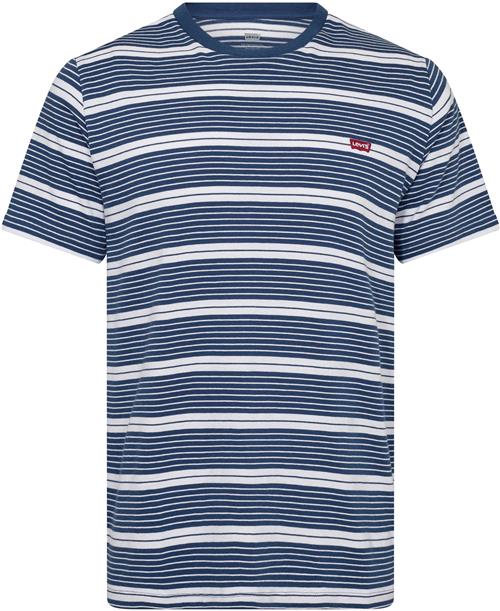 Levi's SS Original HM TEE Cooper Stri Mand Blå Kortærmede T-shirts Str S - Bomuld hos Magasin