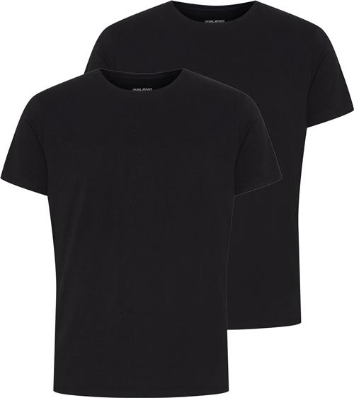 Blend Bhdinton Crew Neck tee 2pack Noos Mand Black Kortærmede T-shirts Slim Fit Str S - hos Magasin