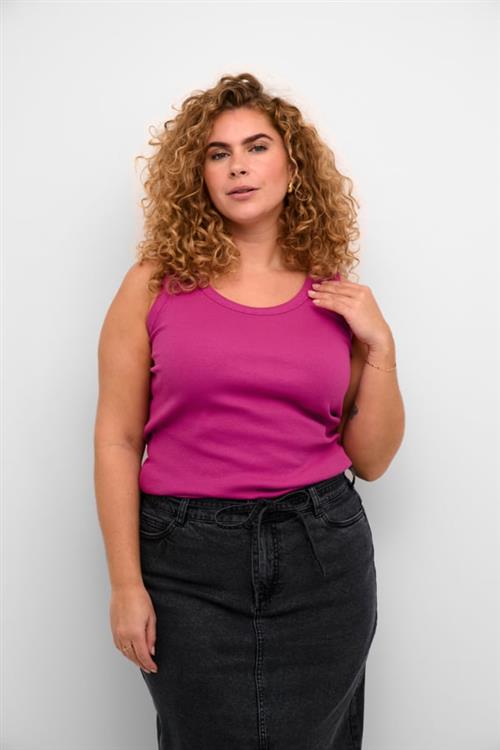 Se Kaffe Curve Kccarina Tank Top Kvinde Festival Fuchsia Tanktoppe Str XL - hos Magasin ved Magasin