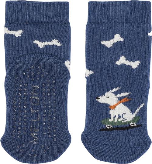 Se Melton Skating dog Socks Anti-slip Str 20/22 - True Navy Strømper Bomuld hos Magasin ved Magasin