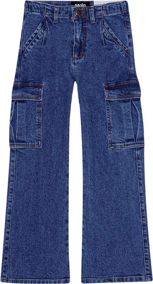 Molo Addy Str 12 år / 152 cm - Blå Jeans Bomuld hos Magasin