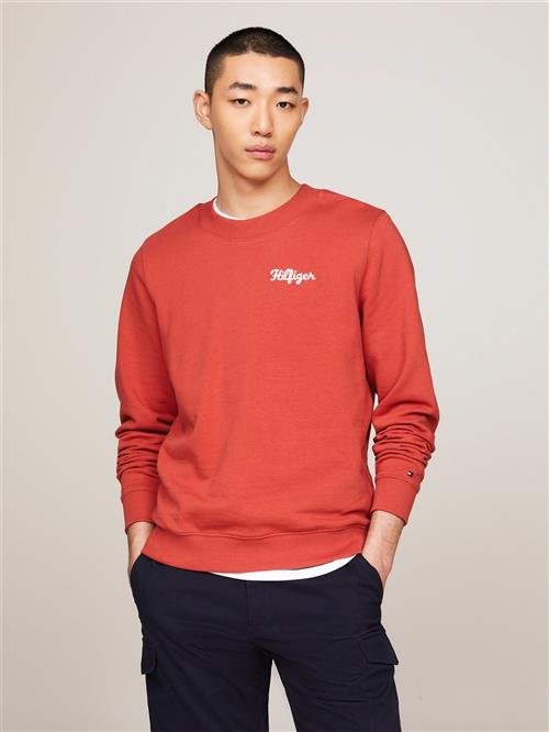 Tommy Hilfiger Hilfiger Chainstitch Sweatshirt Mand Terra Red Sweatshirts Str L - hos Magasin