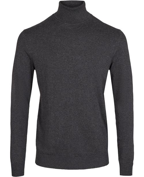 Jack & Jones Jjeemil Knit Roll Neck Noos Mand Dark Grey Melange Turtlenecks Str L - hos Magasin