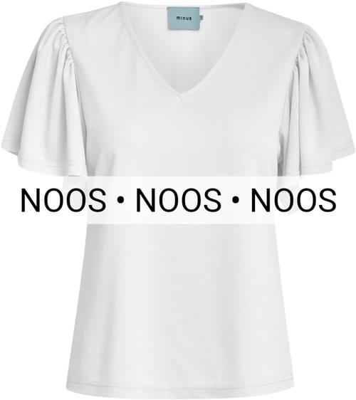 Minus Msrianne Vneck T-shirt Kvinde Broken White Kortærmede T-shirts Str S - hos Magasin