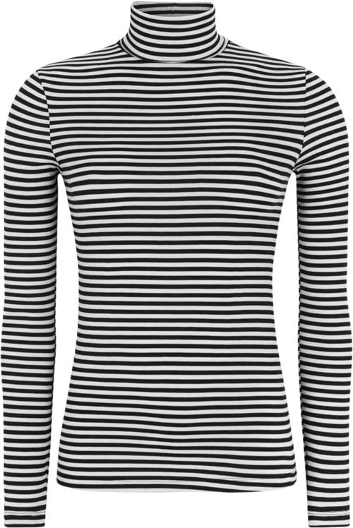 Se Soft Rebels Srfenja Stripe Rollneck Top Kvinde Black Kortærmede T-shirts Str M - hos Magasin ved Magasin