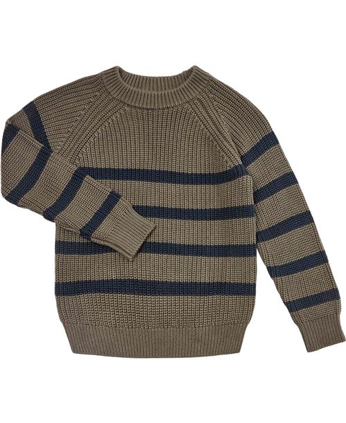 BAKITO by Magasin Du Nord Collection BAKITO by Magasin Taylor Pullover Organic Str 3 Beetle / Navy Blazer Stripe Strik Bomuld