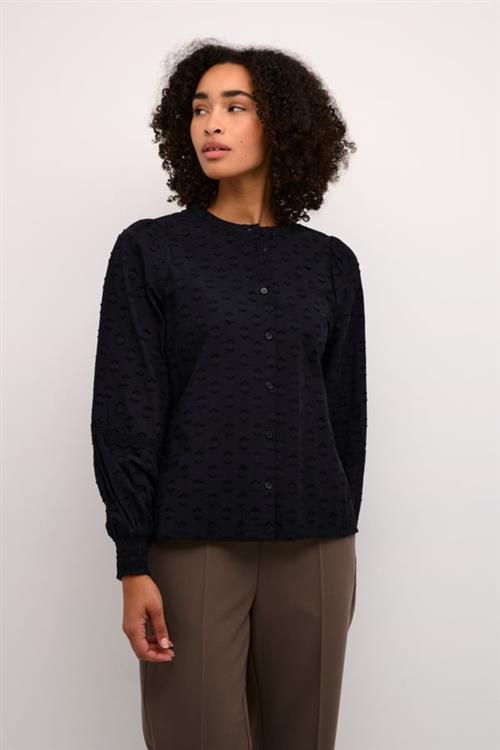 Kaffe Kaenya Blouse Kvinde Black Deep Langærmede Bluser Str 40 - hos Magasin