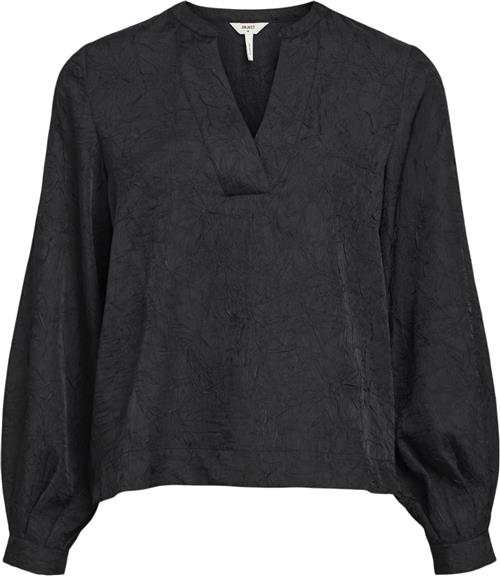 Object Objjohnson RE L/S Vneck TOP Noos Kvinde Black Toppe Str 38 - hos Magasin