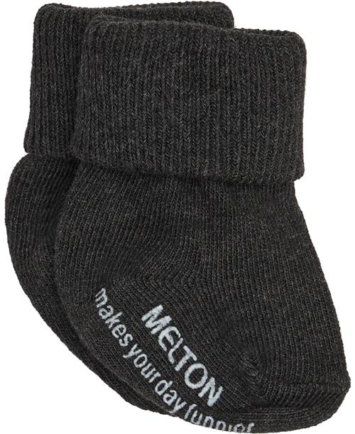 Se Melton Sock ABS Str 15-16 - Dark Grey Strømper Bomuld hos Magasin ved Magasin