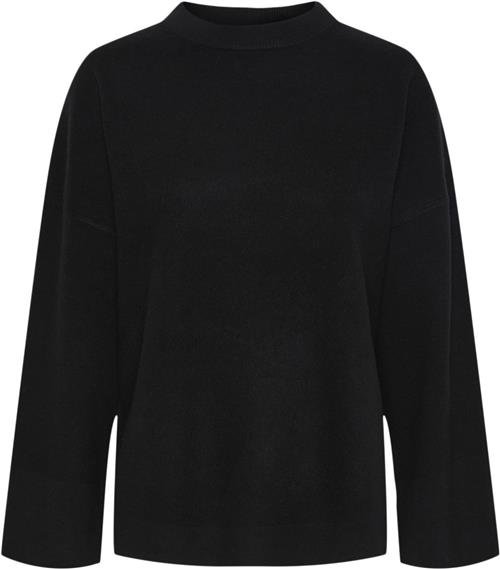 YAS Yasemilie Oneck Knit Pullover S. N Kvinde Sort Sweaters Relaxed Fit Str XS - hos Magasin