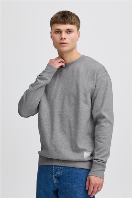 !Solid Sdlenz Crew SW Sweatshirt21104222 Mand Light Grey Melange Sweatshirts Regular Fit Str L - hos Magasin