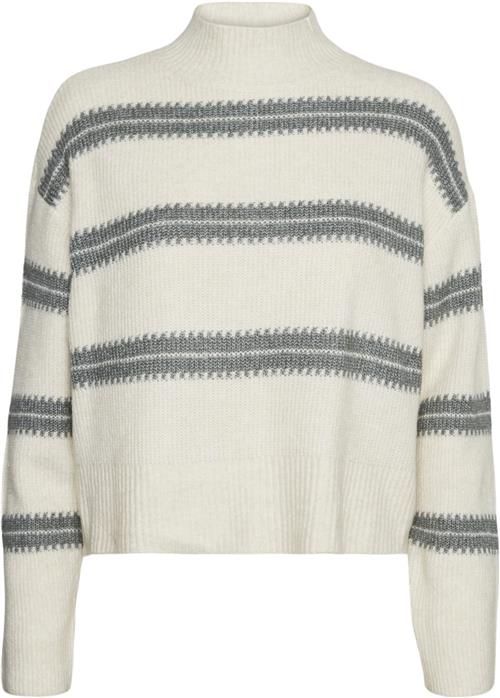 Vero Moda Vmdazzle LS Highneck Pullover GA BO Kvinde Birch/w. Balsam Green Sweaters Str S - hos Magasin