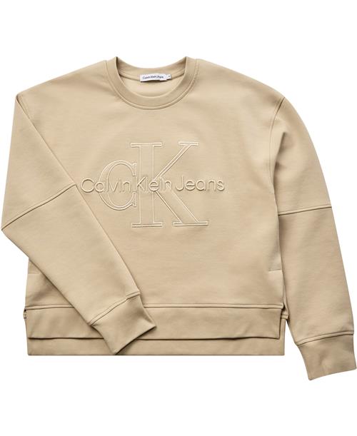 Se Calvin Klein Monogram Outline Sweatshirt Str 8 år - Rae Sweatshirts hos Magasin ved Magasin