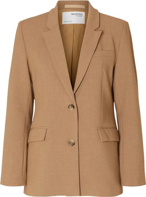 Selected Femme Slfrita LS Classic Blazer Camel MEL Kvinde Camel/melange Blazere Str 46 - hos Magasin