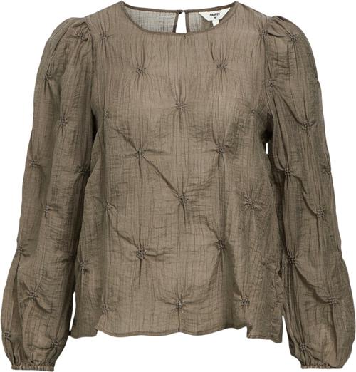 Se Object Objgabrielle RE L/S TOP 136 Kvinde Morel Toppe Str 34 - hos Magasin ved Magasin