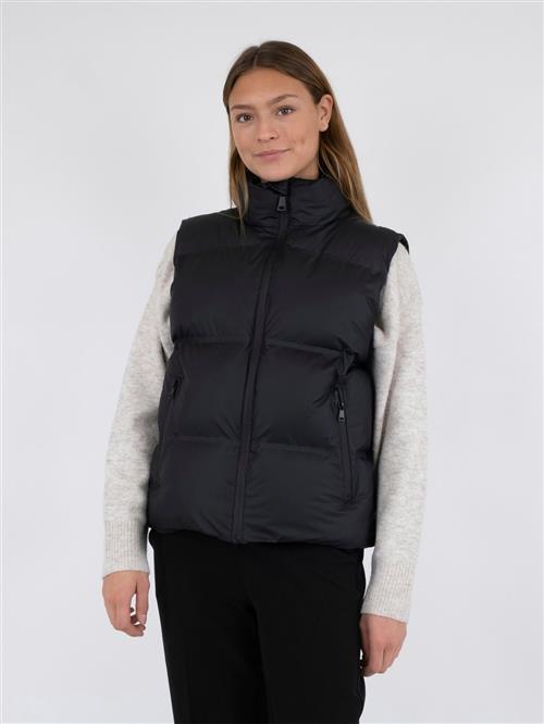 Neo Noir Annike C Puffer Waistcoat Kvinde Black Veste Str 44 - hos Magasin