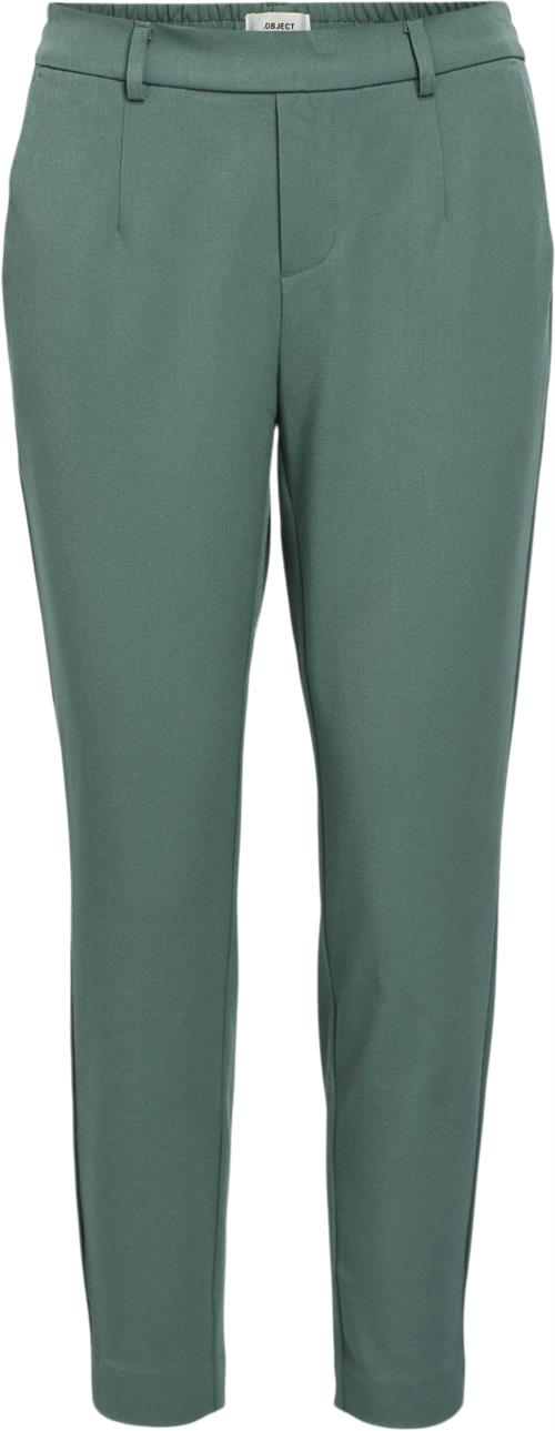 Object Objlisa Slim Pant Noos Kvinde Dark Forest Bukser Med Smalle Ben Str 34 - hos Magasin