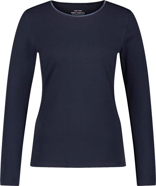 Gerry Weber Tshirt 1/2 Sleeve Kvinde Navy Kortærmede T-shirts Str 46 - hos Magasin