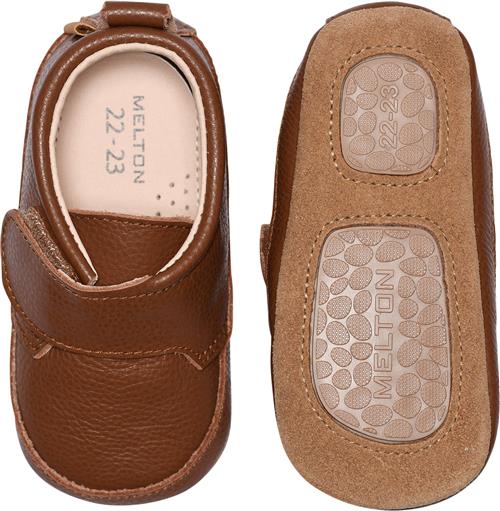 Melton Luxury Leather Slippers Velcro Tortoise Shell Hjemmesko Str 26/27 - Læder hos Magasin