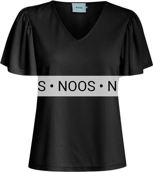 Se Minus Msrianne Vneck T-shirt Kvinde Black Kortærmede T-shirts Str XS - hos Magasin ved Magasin