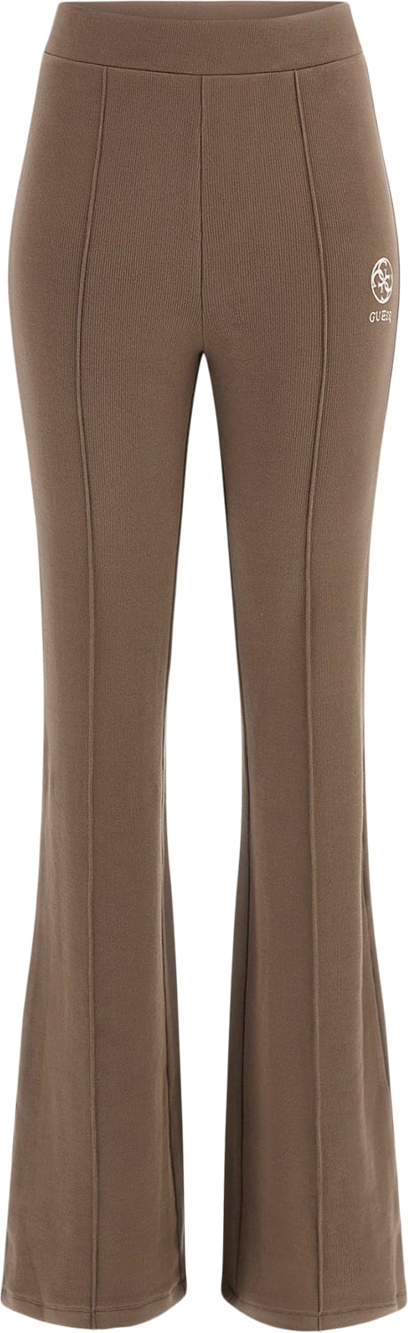 GUESS ELA Flare Pants Kvinde Equestrian Brown Sweatpants Str S - hos Magasin