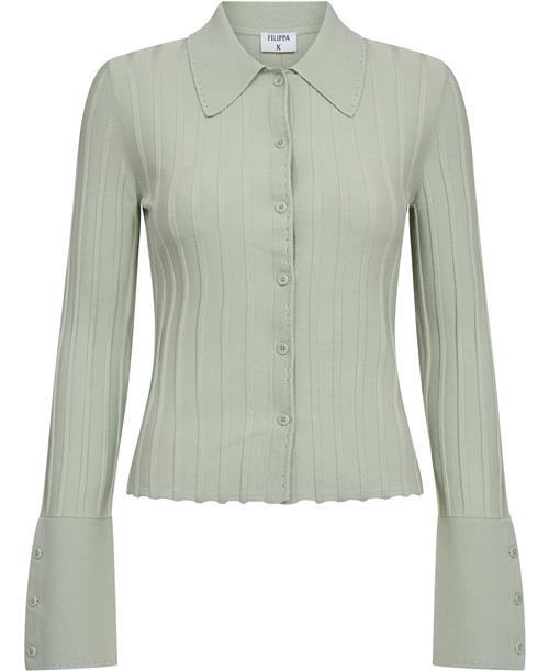 Filippa K Knitted Shirt Kvinde Mint Green Cardigans Str S - hos Magasin