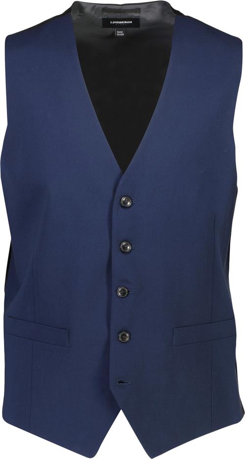 Lindbergh Superflex Waistcoat Mand Blå Veste Str 58 - hos Magasin