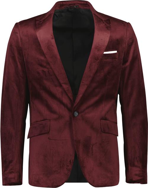 Se Lindbergh Velvet Blazer Mand Rød Blazere Str 54 - Velour hos Magasin ved Magasin