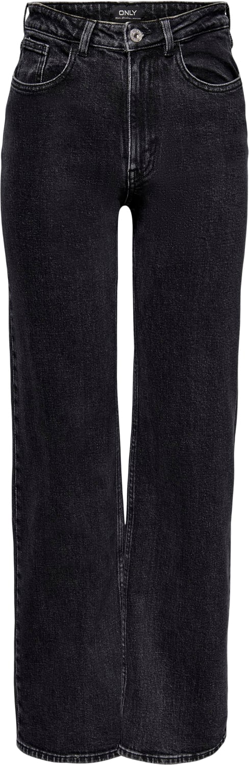 ONLY Onljuicy Life HW Wide LEG Nas244 NO Kvinde Black Denim/nas244 Wide Jeans Str "28/""34" - Bomuld hos Magasin