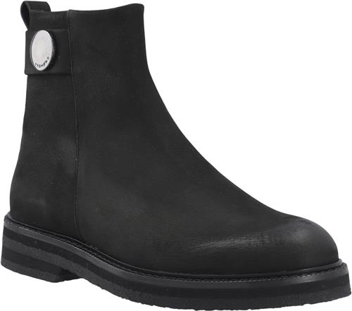 Cashott Casbetty Zip Boot Nubuck Kvinde Black Ankelstøvler Str 41 - hos Magasin