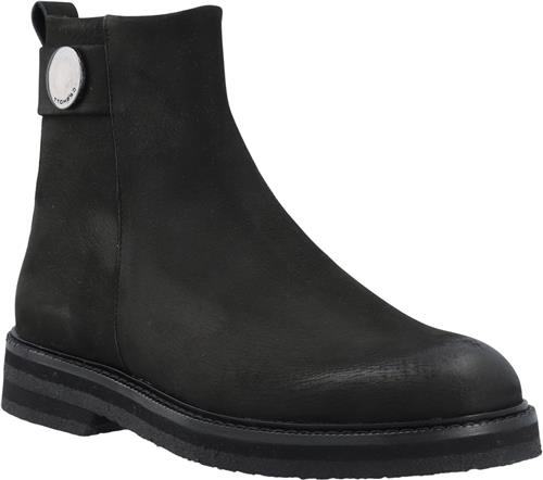 Cashott Casbetty Zip Boot Nubuck Kvinde Black Ankelstøvler Str 36 - hos Magasin