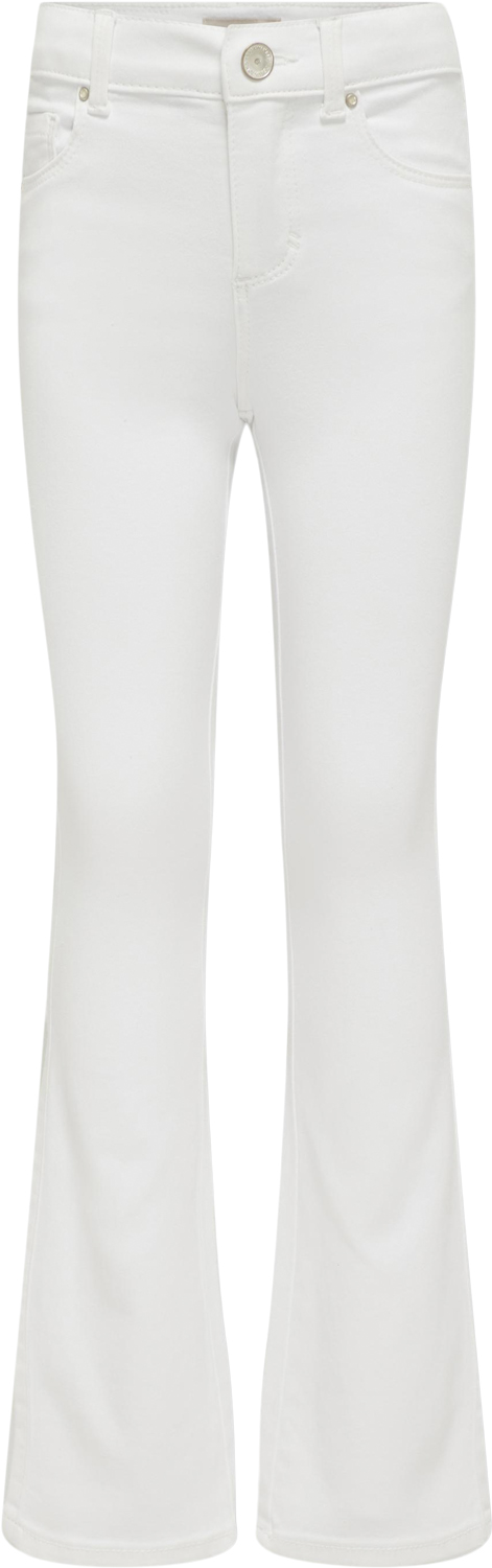 Se ONLY Kogroyal Life REG Flared PIM Str 164 - White Jeans Denim hos Magasin ved Magasin