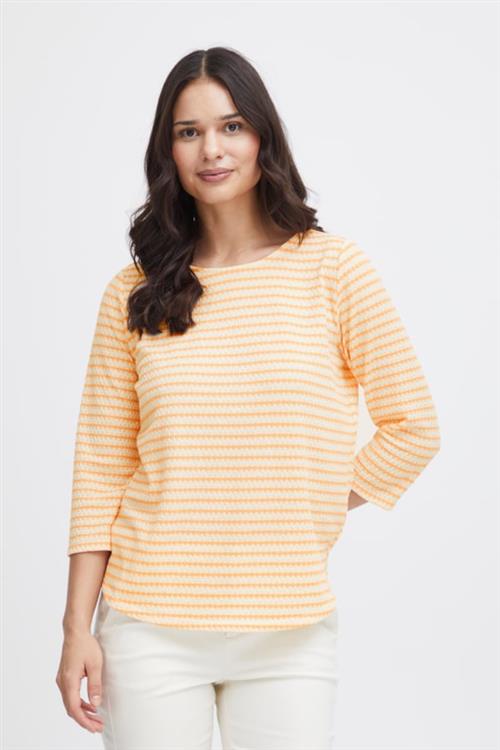 Se Fransa Frjosie TEE 2 Kvinde Apricot Wash Mix Langærmede T-shirts Regular Fit Str L - hos Magasin ved Magasin