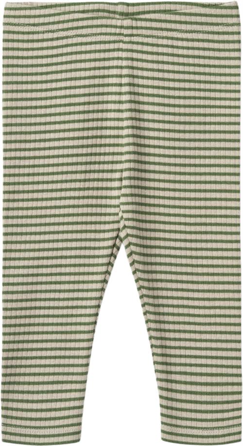 Se Wheat Jersey Leggings Jules Str 62/3m - Elm Green Stripe Leggings Bomuld hos Magasin ved Magasin