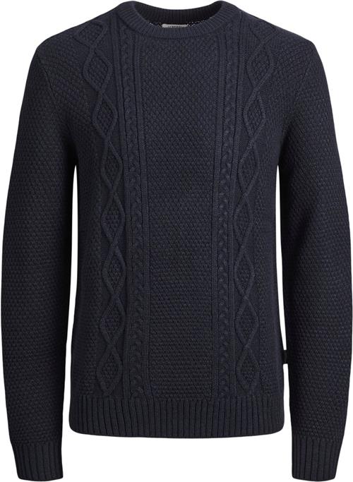 JJ-REBEL Jrebjosh Knit Crew Neck Mand Blå Sweaters Regular Fit Str M - hos Magasin