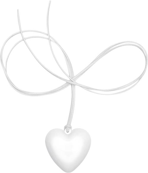 The Good Statement BIG Heart Necklace / White OZ - Halskæder Med Vedhæng hos Magasin