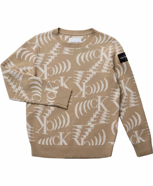 Se Calvin Klein Pullover With Monogram Logo Str 10 år - Pf2 Sweatshirts Bomuld hos Magasin ved Magasin