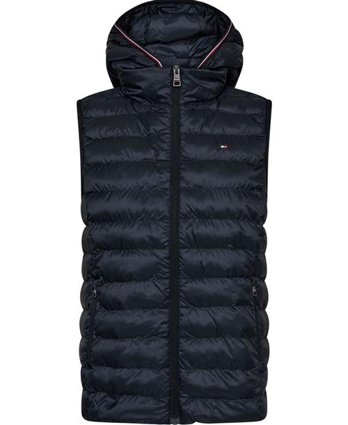 Se Tommy Hilfiger LW Padded Global Stripe Vest Kvinde Desert Sky Veste Str L - hos Magasin ved Magasin