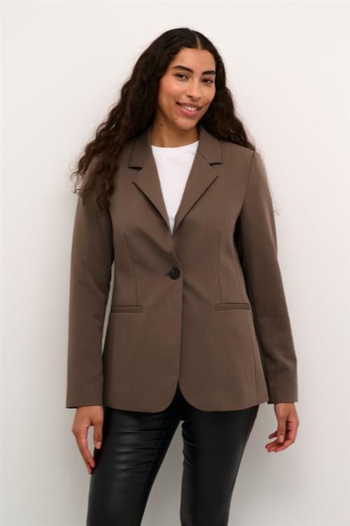 Se Kaffe Kasakura Blazer Kvinde Major Brown Blazere Str 38 - hos Magasin ved Magasin