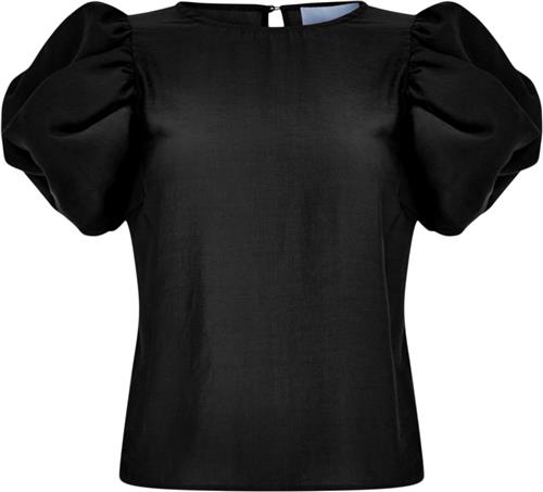 Se Minus Msbaya Short Sleeve Blouse Kvinde Black Kortærmede Bluser Str 44 - hos Magasin ved Magasin