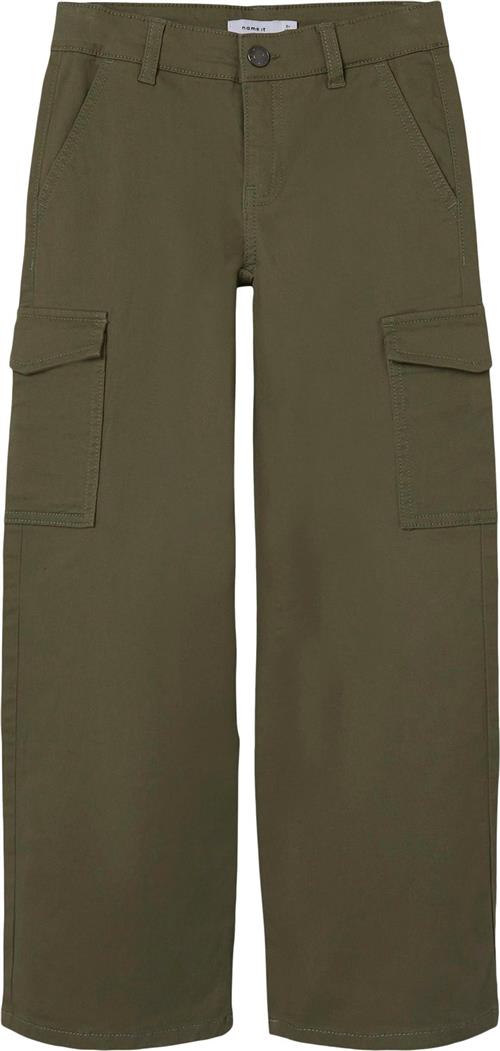 Name It Nkfrose Wide Twill Cargo 8108ba NO Str 134 - Grøn Bukser hos Magasin