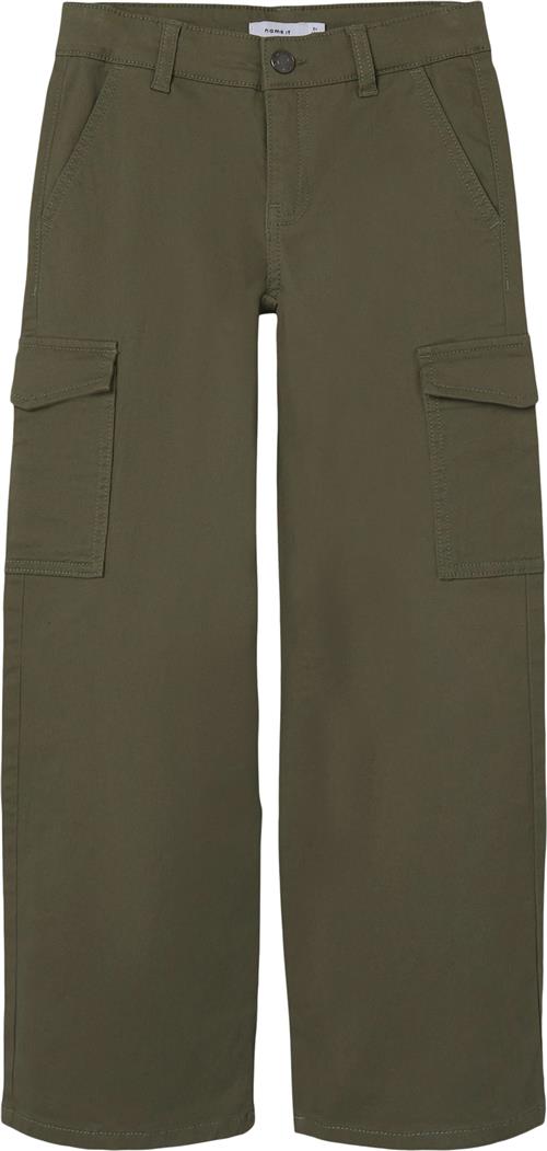 Name It Nkfrose Wide Twill Cargo 8108ba NO Str 122 - Grøn Bukser hos Magasin