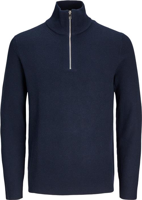 Jack & Jones Jjeperfect Knit Half ZIP SN Mand Sky Captain Turtlenecks Str L - hos Magasin