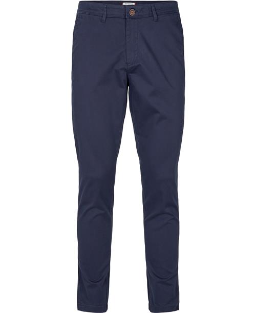 Se Jack & Jones Jjimarco Jjbowie SA Navy Blazer NOO Mand Blå Chinos Slim Fit Str W32/L30 - hos Magasin ved Magasin