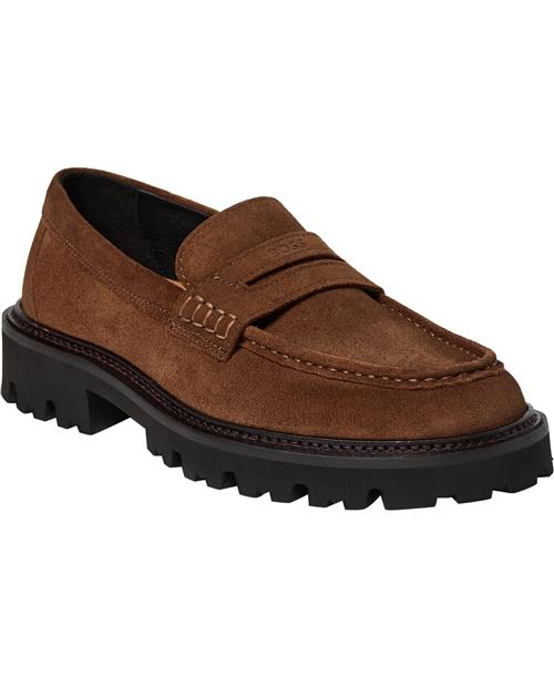 BOSS Julyo_Loaf_sd Mand Open Brown Loafers Str 43 - hos Magasin